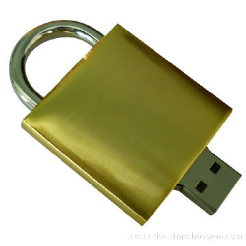 Golden Lock USB Flash Drive, 1 to 64GB Capacity Range